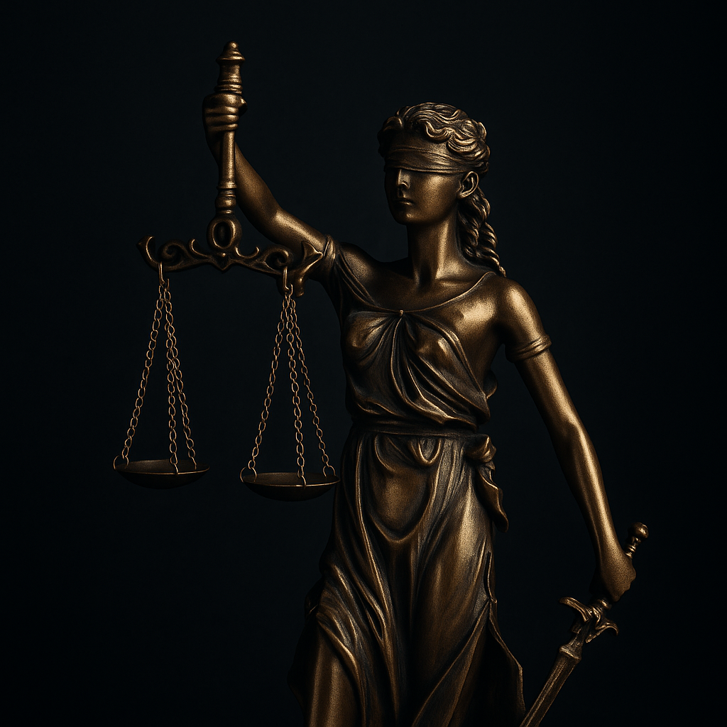 Temida jest ślepa, wymownie milczy